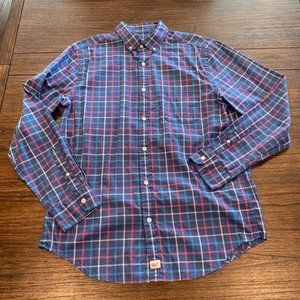 Vineyard Vines Men's M Classic Fit Murray Shirt Navy Blue Teal Red Stripe Cotton